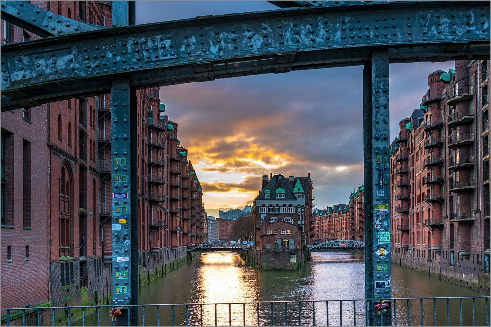 Sonnenuntergang in der Speicherstadt