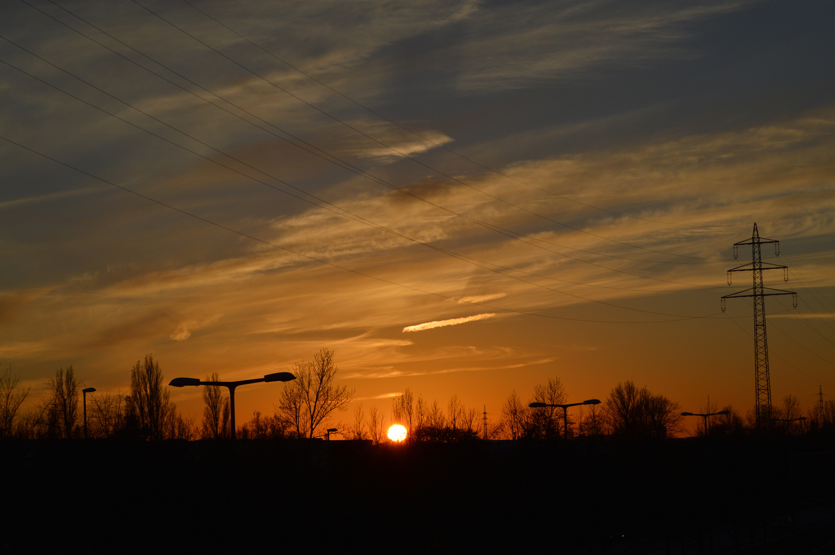 Sonnenuntergang in der Stadt