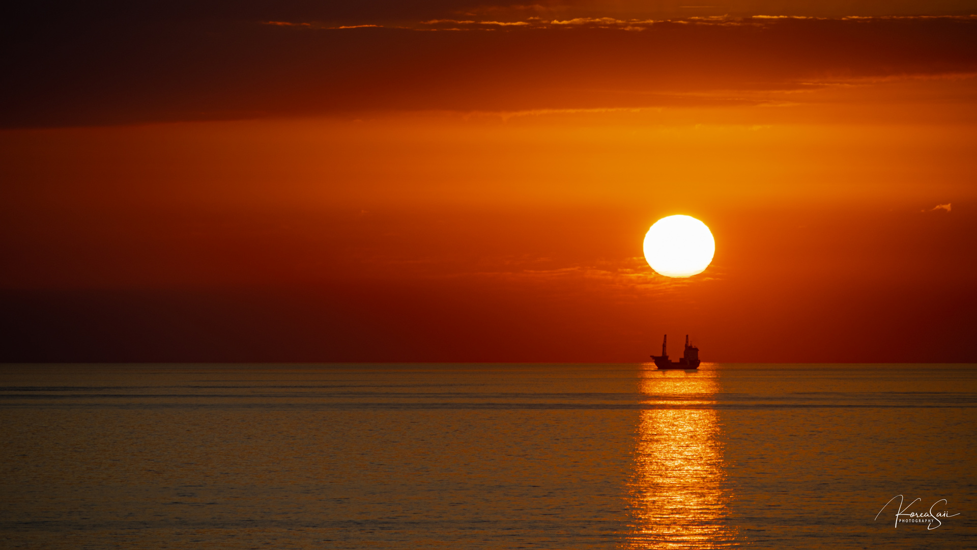 Sonnenuntergang in der Strasse von Hormus