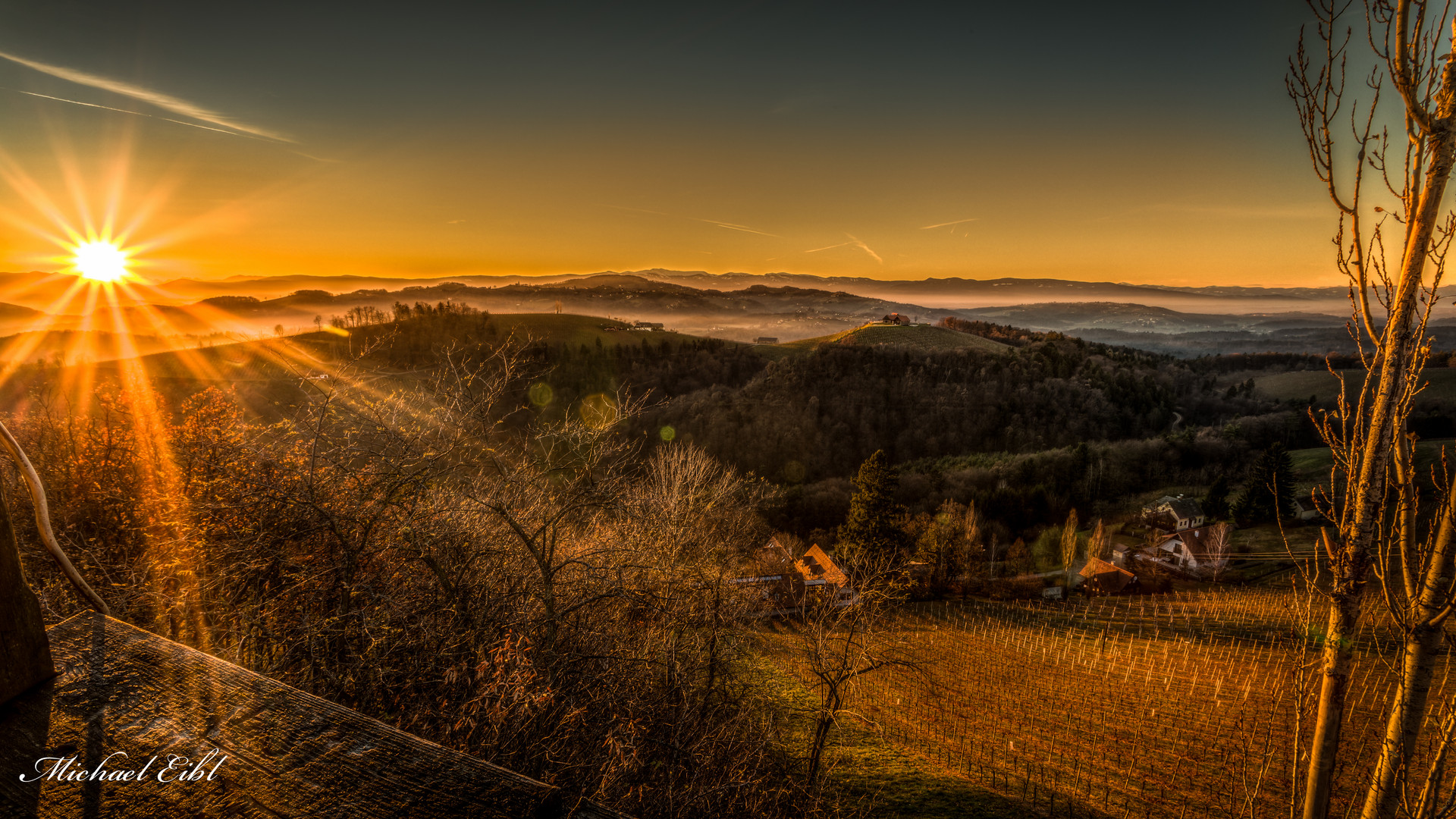 Sonnenuntergang in der Südsteiermark