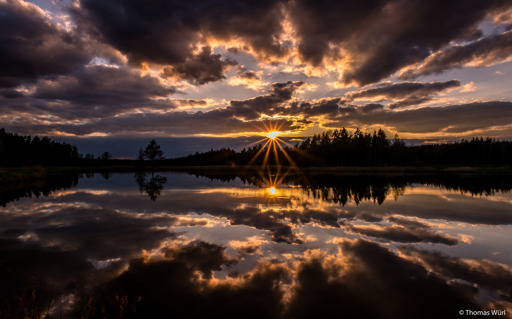 Sonnenuntergang in der Teichpfanne