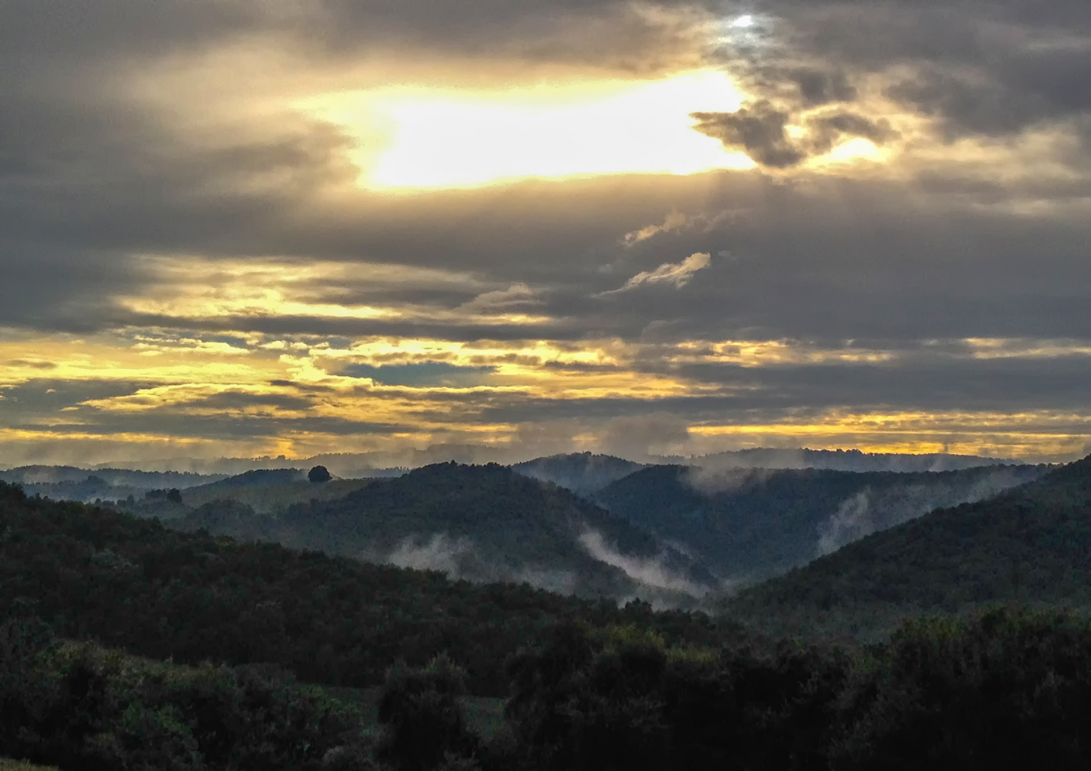 Sonnenuntergang in der Toskana im September 2014