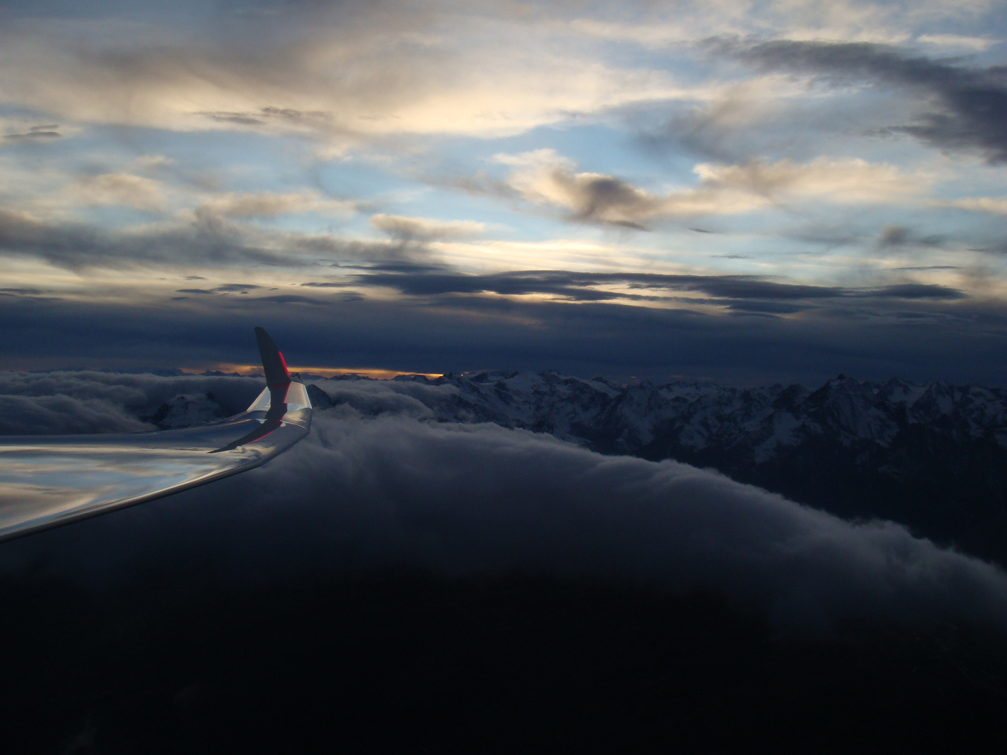 Sonnenuntergang in der Welle