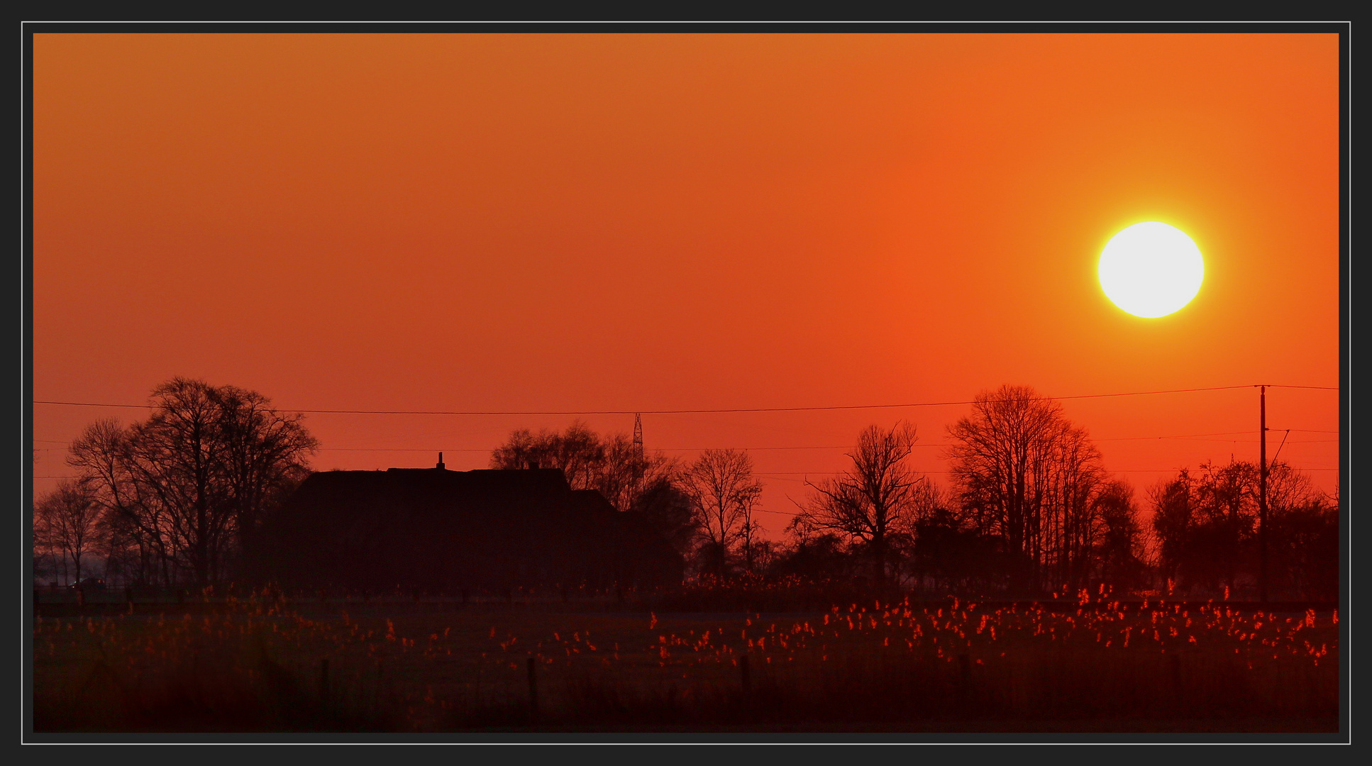 Sonnenuntergang in der Wesermarsch