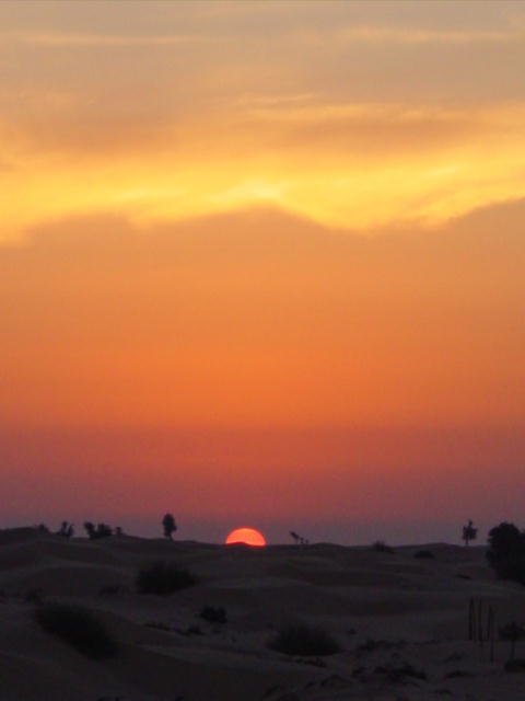 Sonnenuntergang in der Wüste