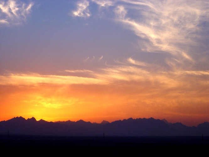 Sonnenuntergang in der Wüste