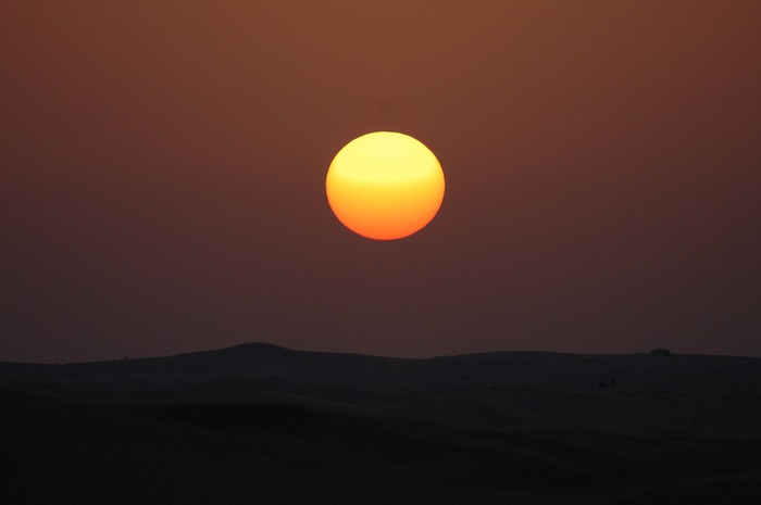 Sonnenuntergang in der Wüste