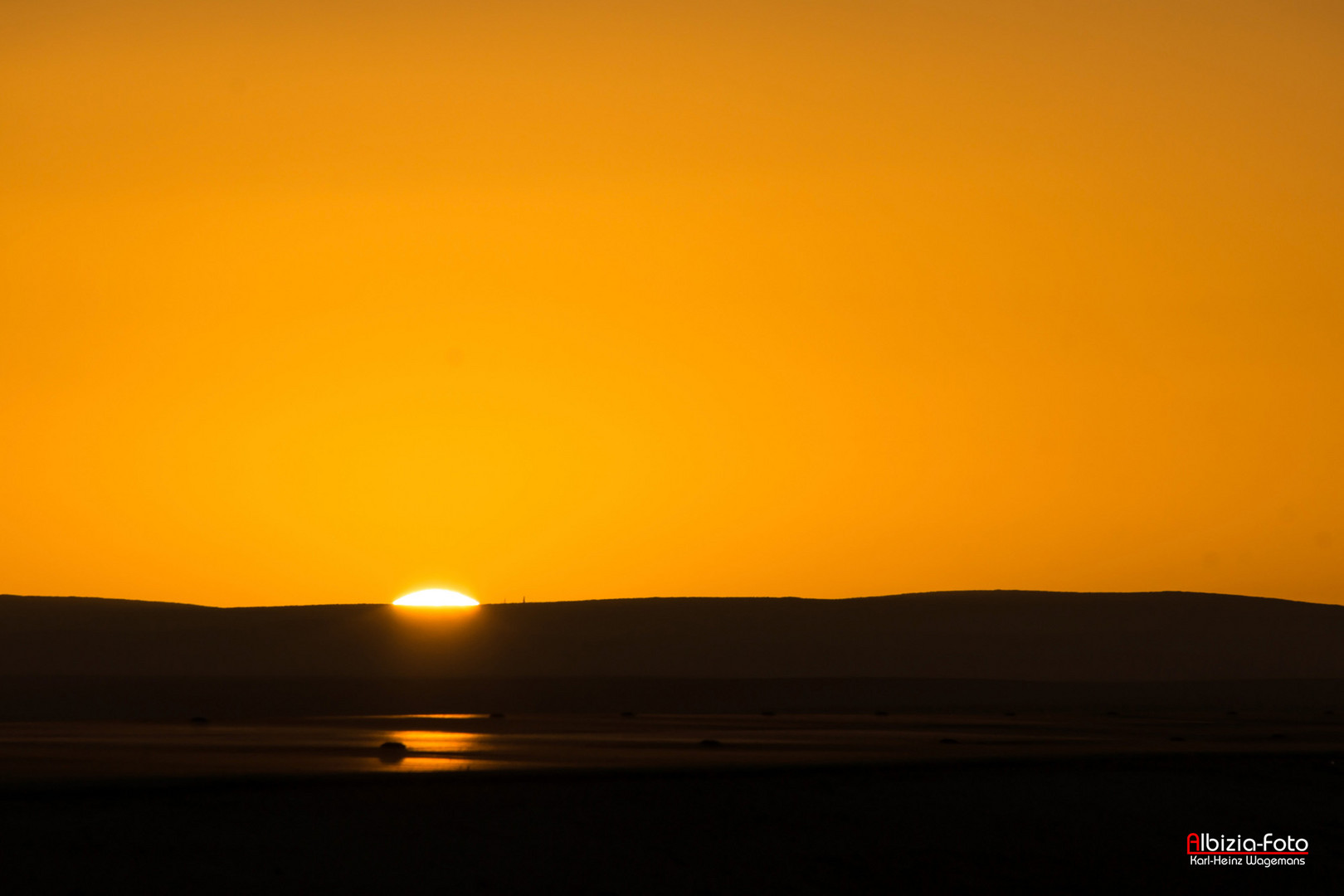 Sonnenuntergang in der Wüste bei Kerak (Karak) - Jordanien