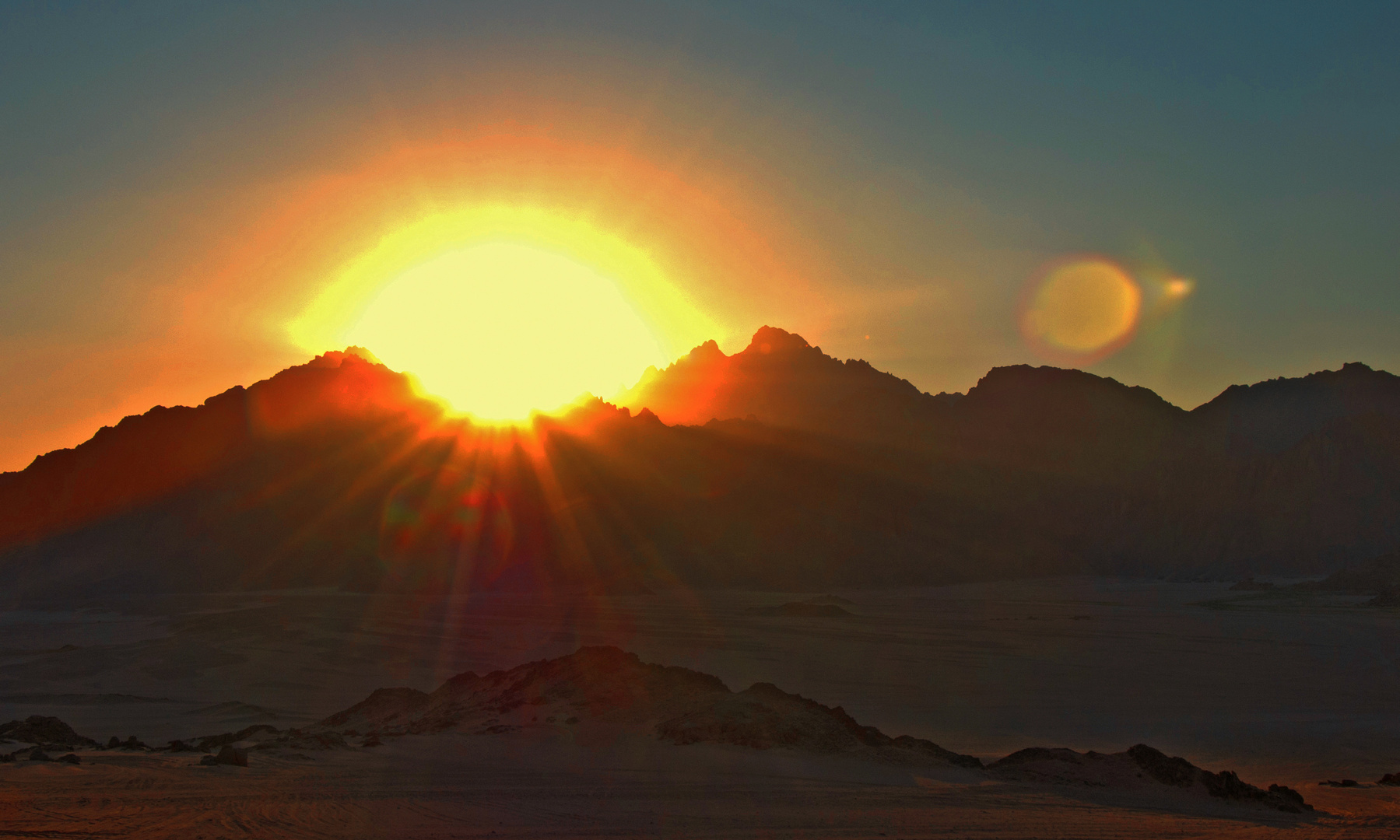 Sonnenuntergang in der Wüste