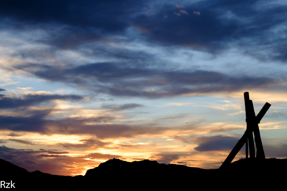 Sonnenuntergang in der Wüste Gobi