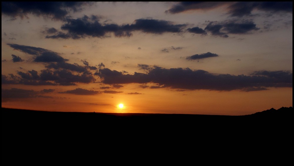 Sonnenuntergang in der Wüste Gobi