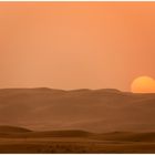 Sonnenuntergang in der Wüste "Wahiba Sands" (Oman)