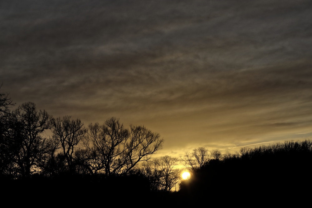 Sonnenuntergang in Dessau am 21. Dezember 2019 - Bild 2