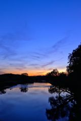 Sonnenuntergang in Dessau am 25.10.19