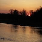 Sonnenuntergang in Dessau am 26. März 2020