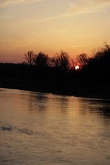 Sonnenuntergang in Dessau am 26. März 2020