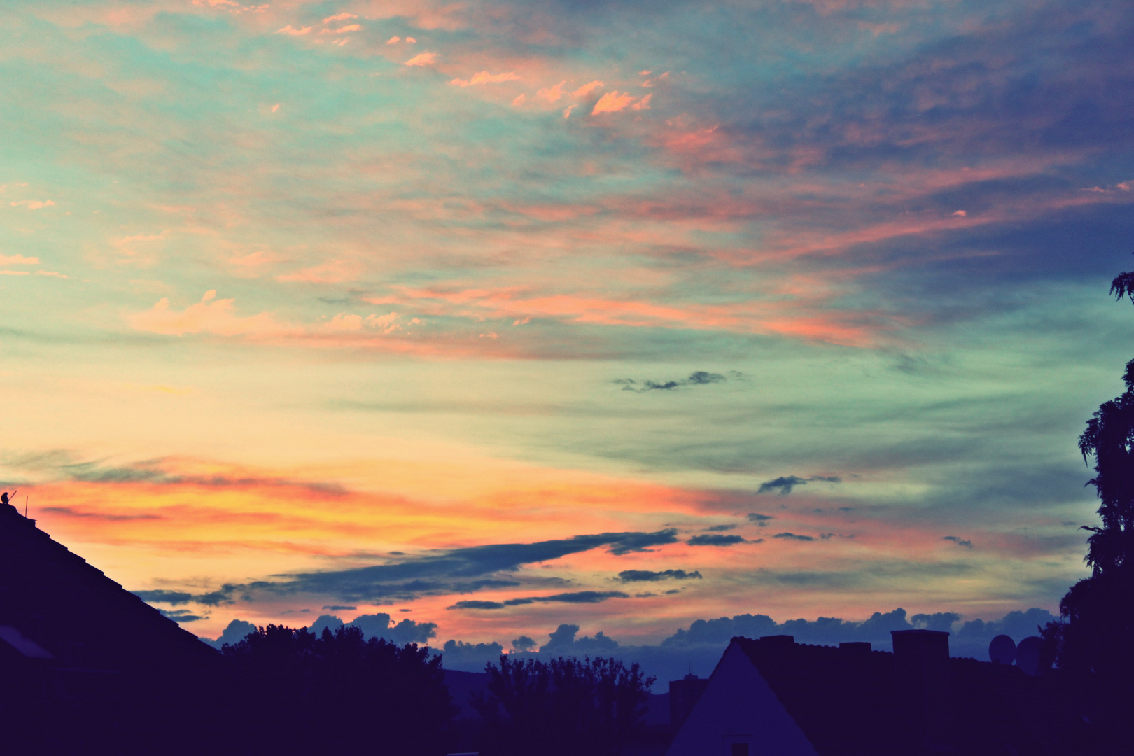 Sonnenuntergang in Deutschland