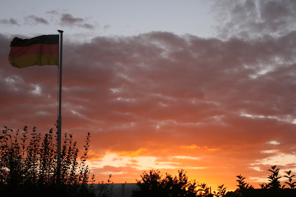 Sonnenuntergang in Deutschland