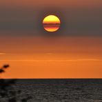 Sonnenuntergang in die Ostsee vor Warnemünde