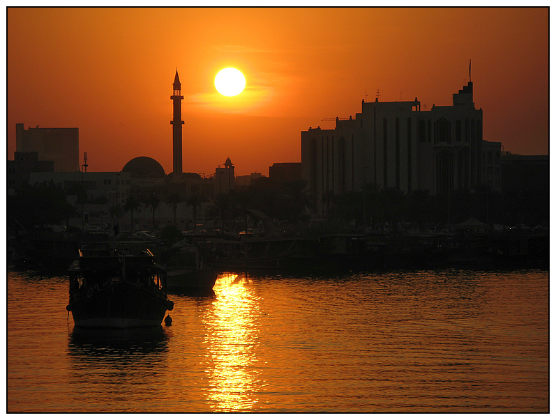 Sonnenuntergang in Doha, Qatar