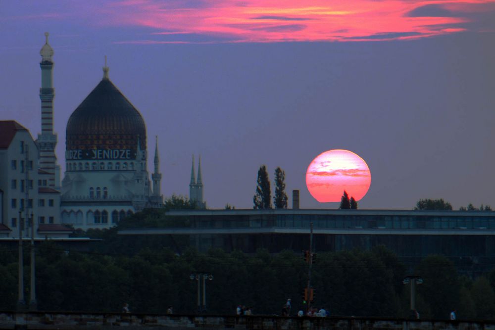 Sonnenuntergang in Dresden