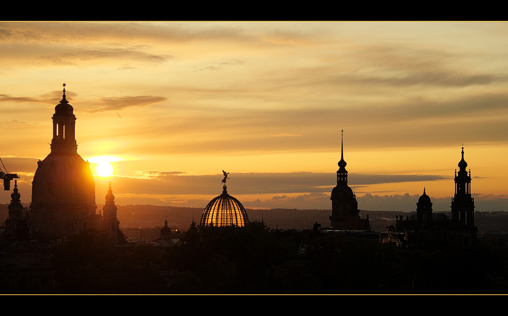 Sonnenuntergang in Dresden