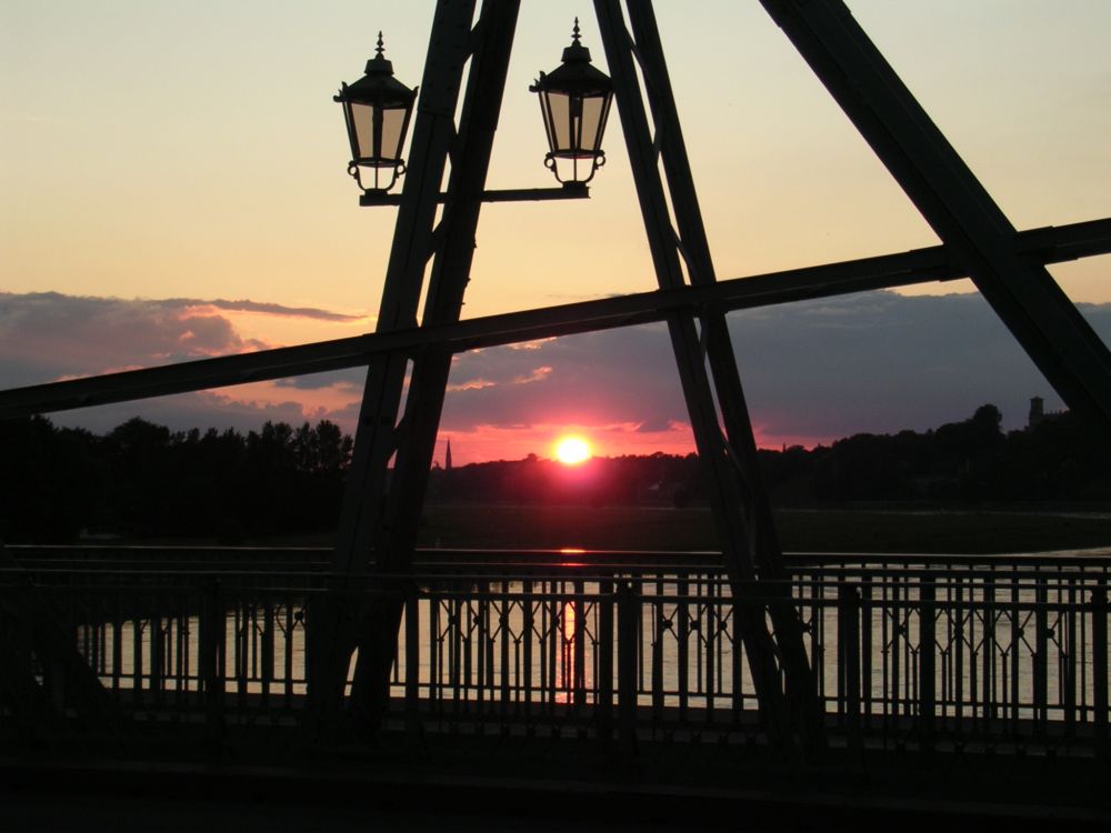 Sonnenuntergang in Dresden