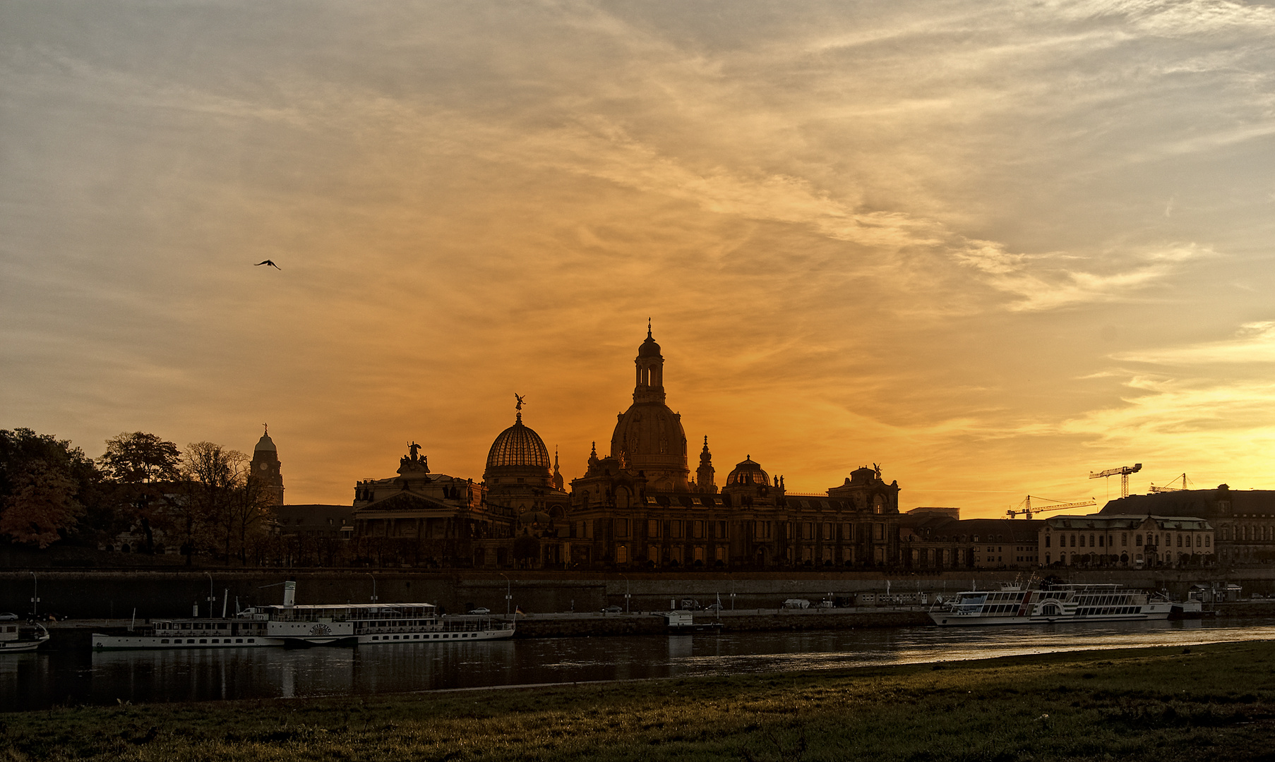 Sonnenuntergang in Dresden