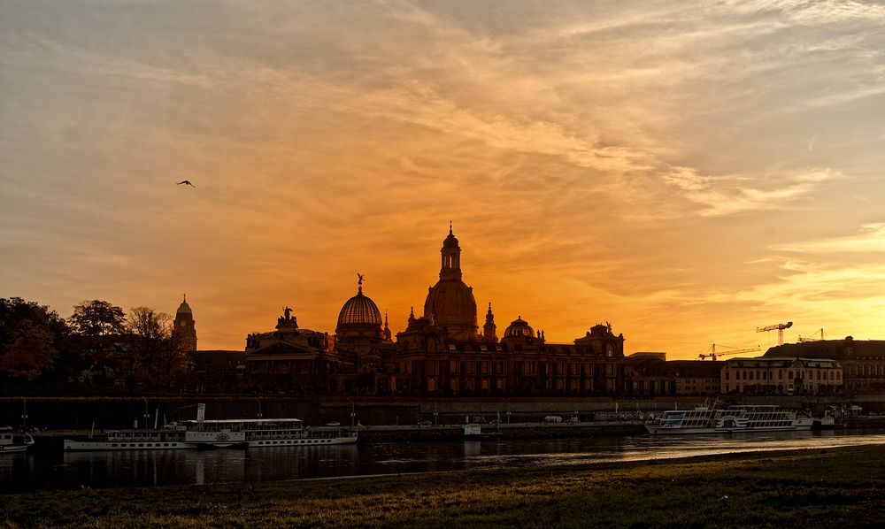 Sonnenuntergang in Dresden