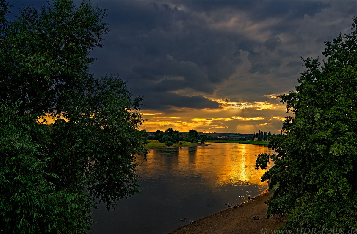 Sonnenuntergang in Dresden