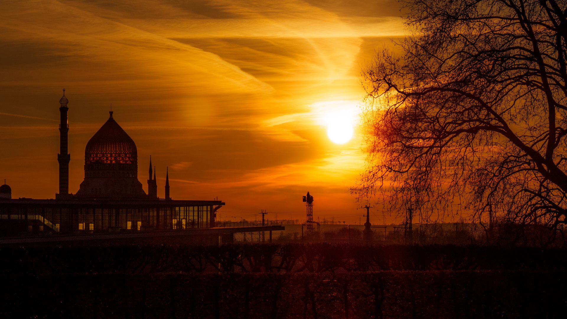 Sonnenuntergang in Dresden