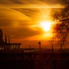 Sonnenuntergang in Dresden