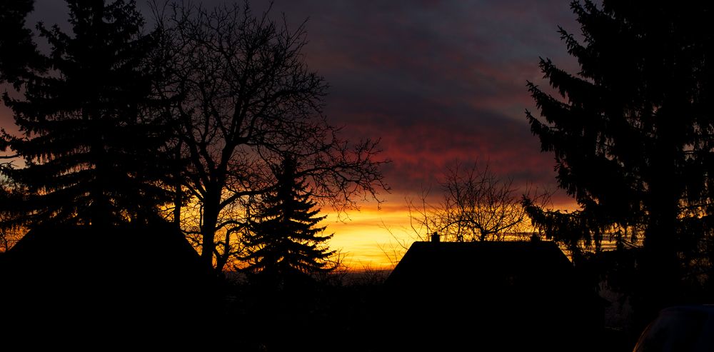 Sonnenuntergang in Dresden-Wachwitz