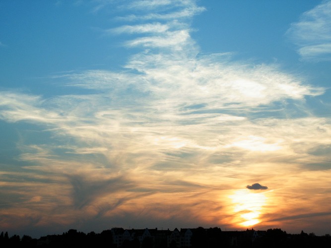 Sonnenuntergang in Düsseldorf ...