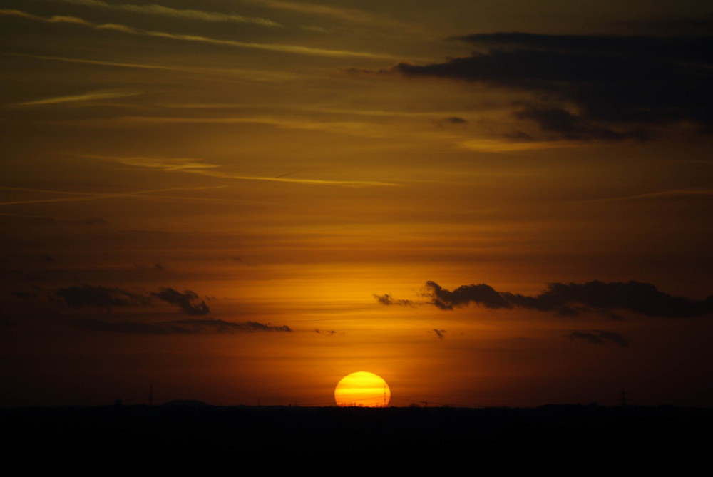 Sonnenuntergang in DUS