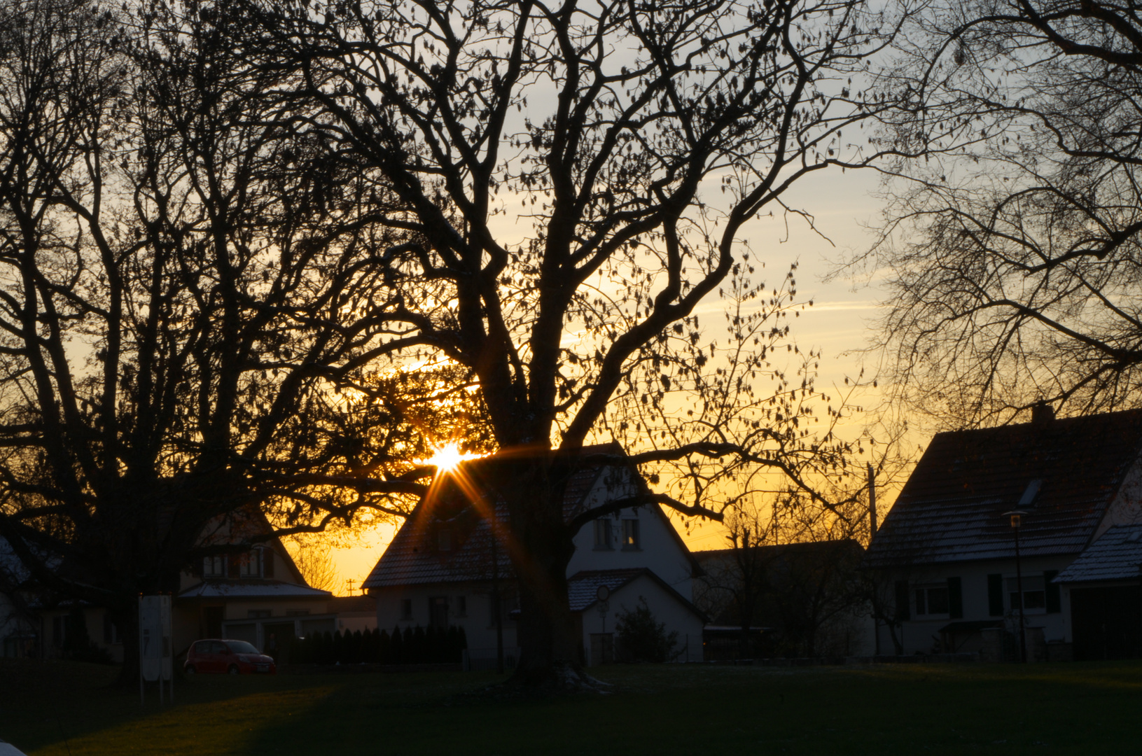 Sonnenuntergang in Dußlingen