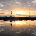 Sonnenuntergang in Ebeltoft ( Dänemark )