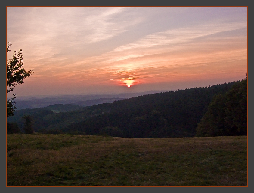 Sonnenuntergang in Eckenhagen