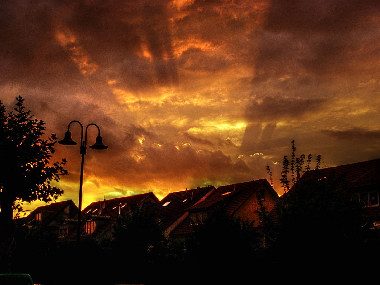 Sonnenuntergang in Edingen HDR