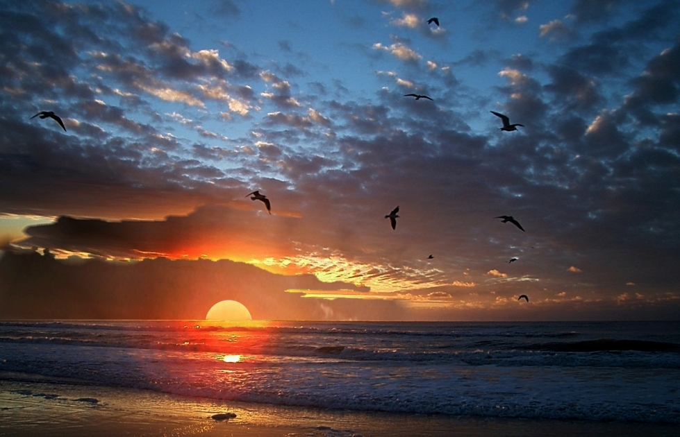 Sonnenuntergang in Egmond aan Zee