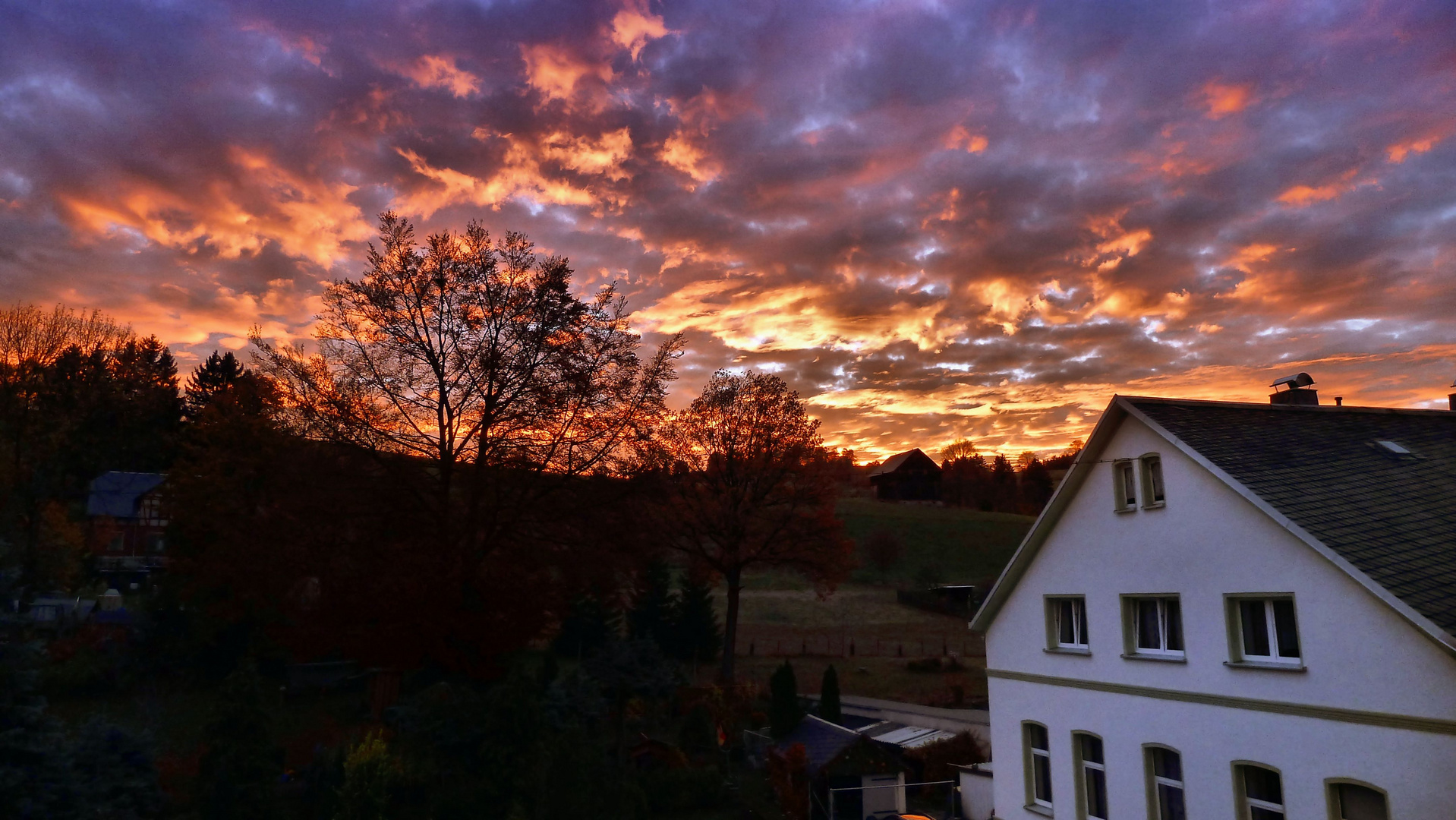 Sonnenuntergang in Eibenstock