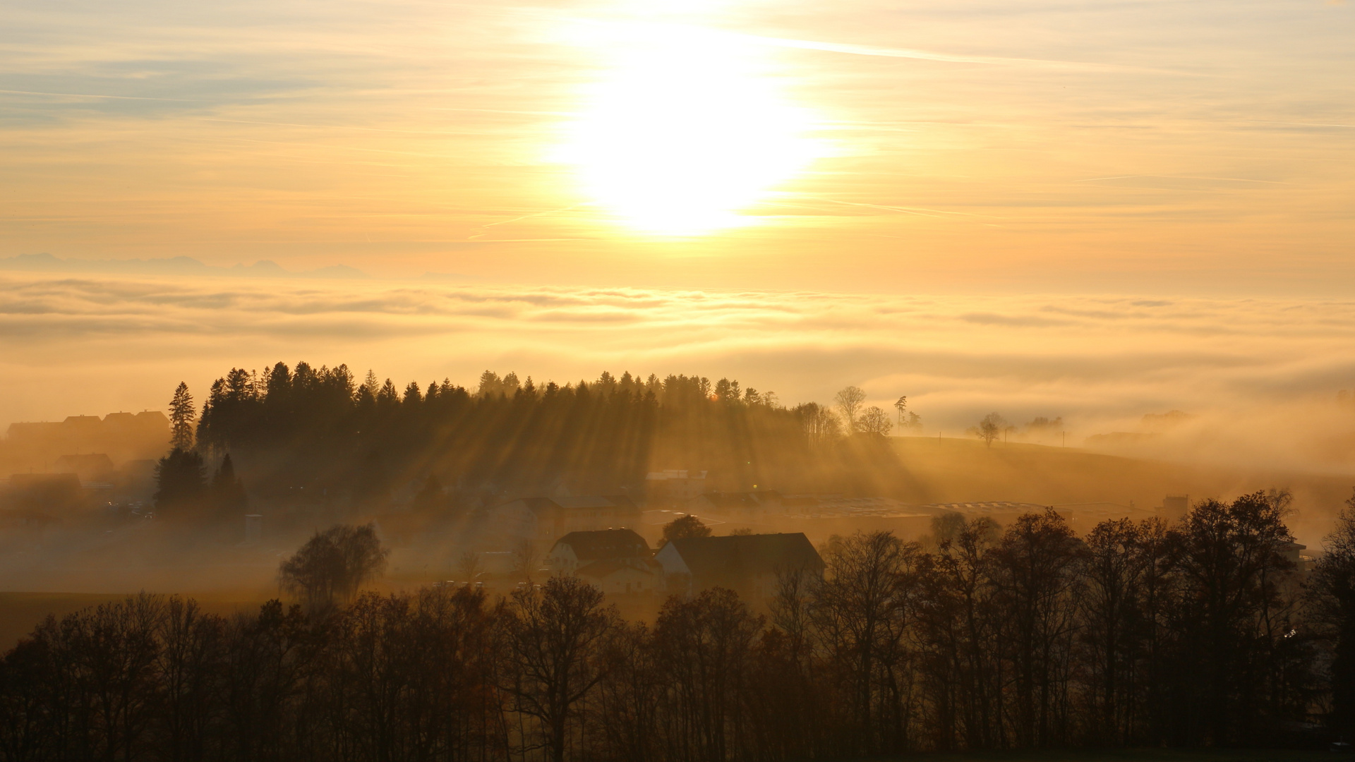 Sonnenuntergang in Eidenberg