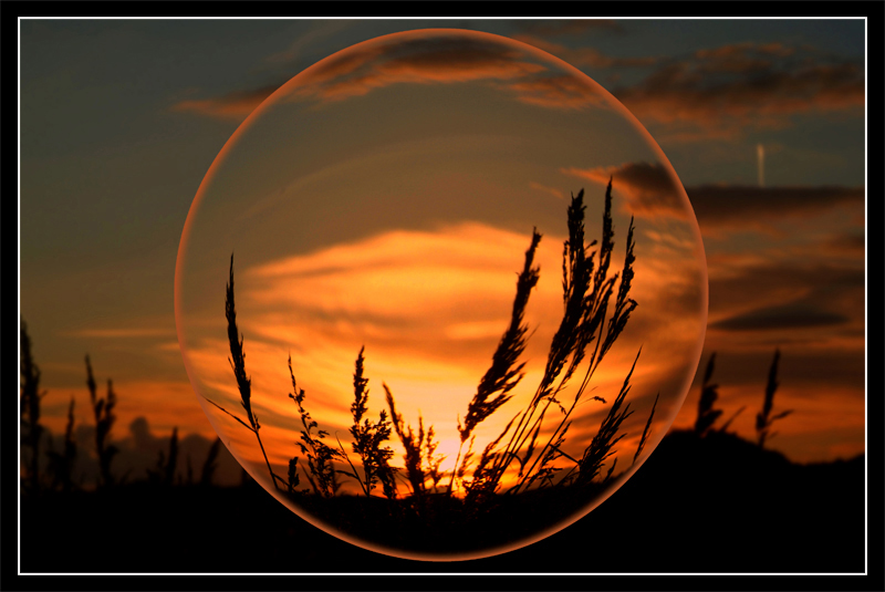 Sonnenuntergang in einer Blase