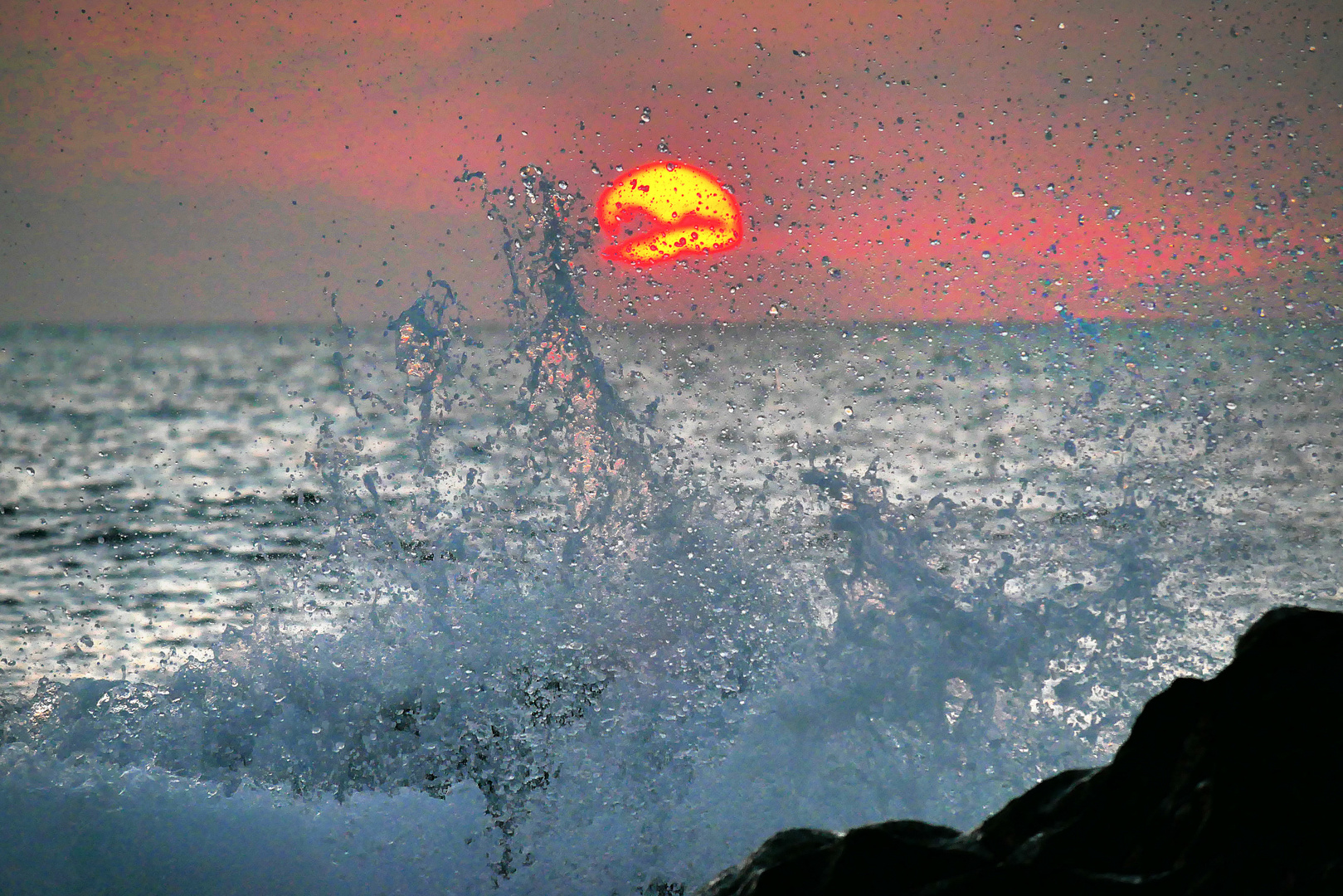 Sonnenuntergang in El Golfo auf Lanzarote