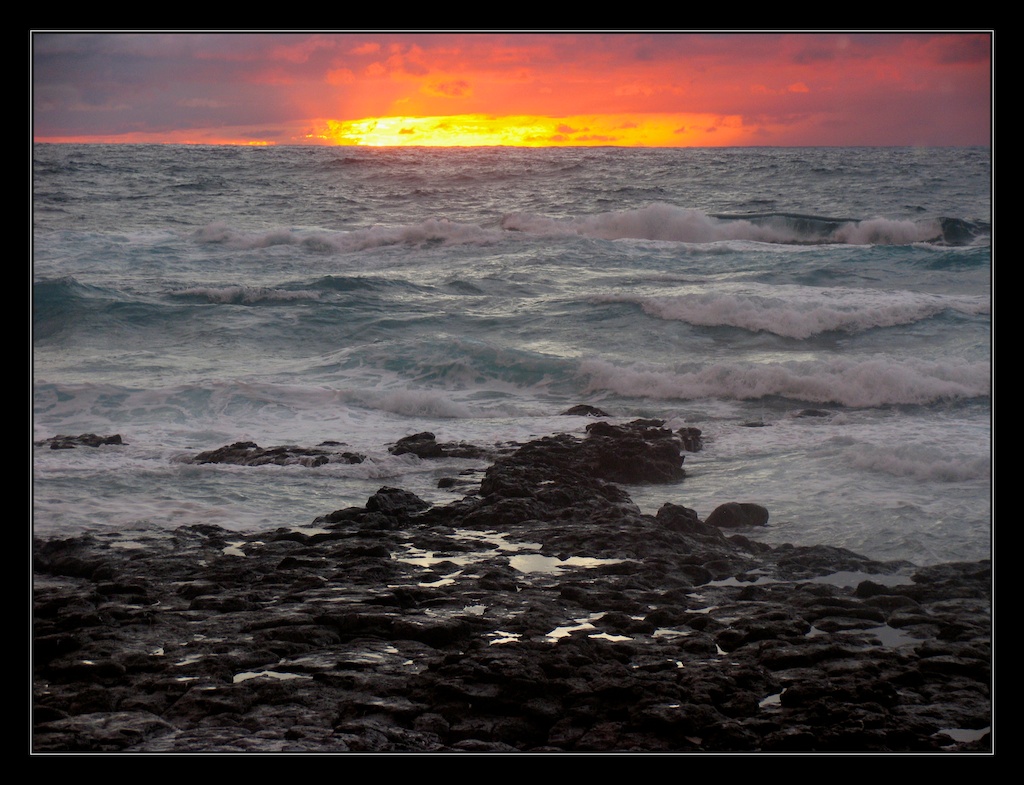 Sonnenuntergang in El Golfo, Lanzarote