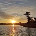 Sonnenuntergang in El Gouna vom Boot aus