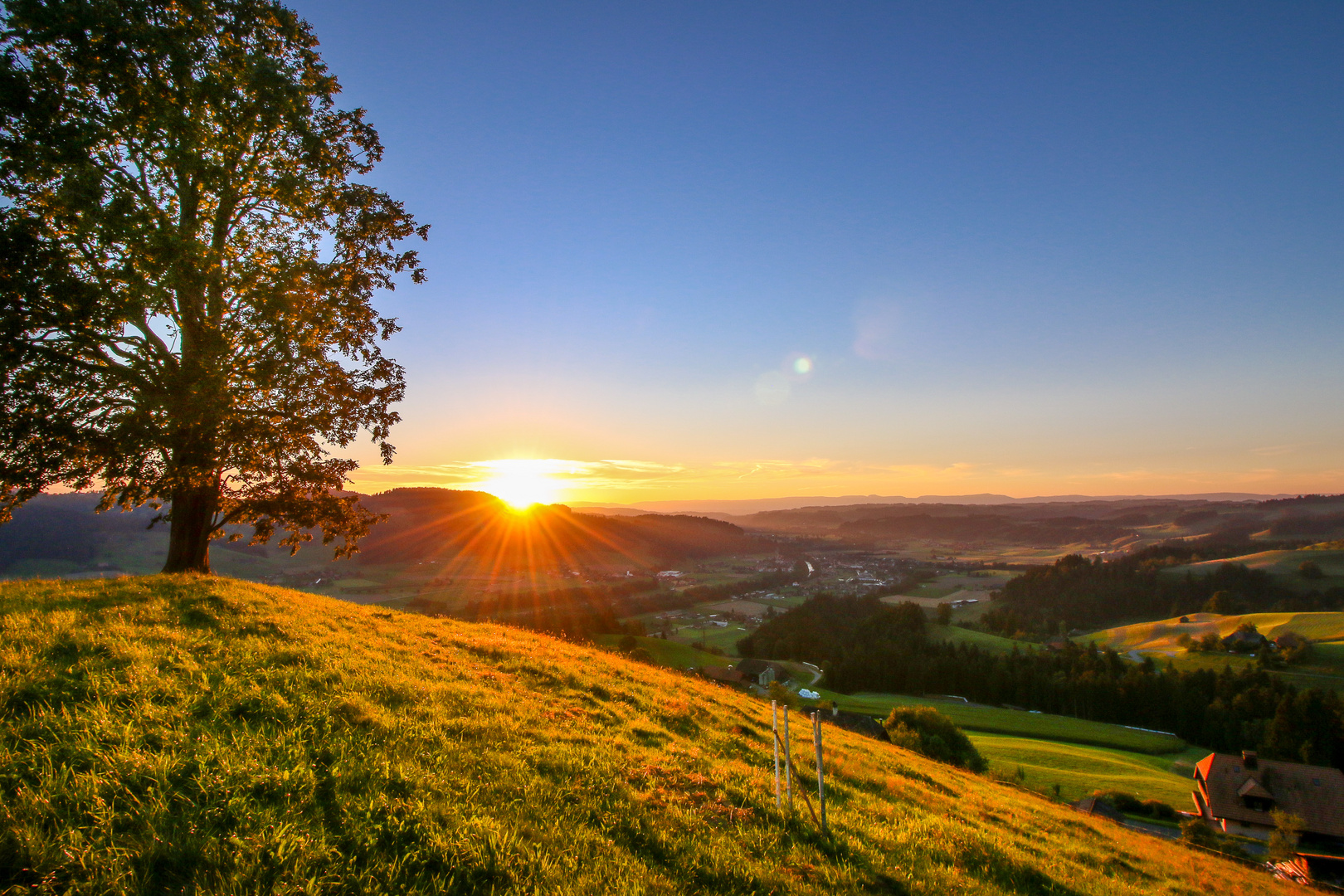 Sonnenuntergang in Emmental