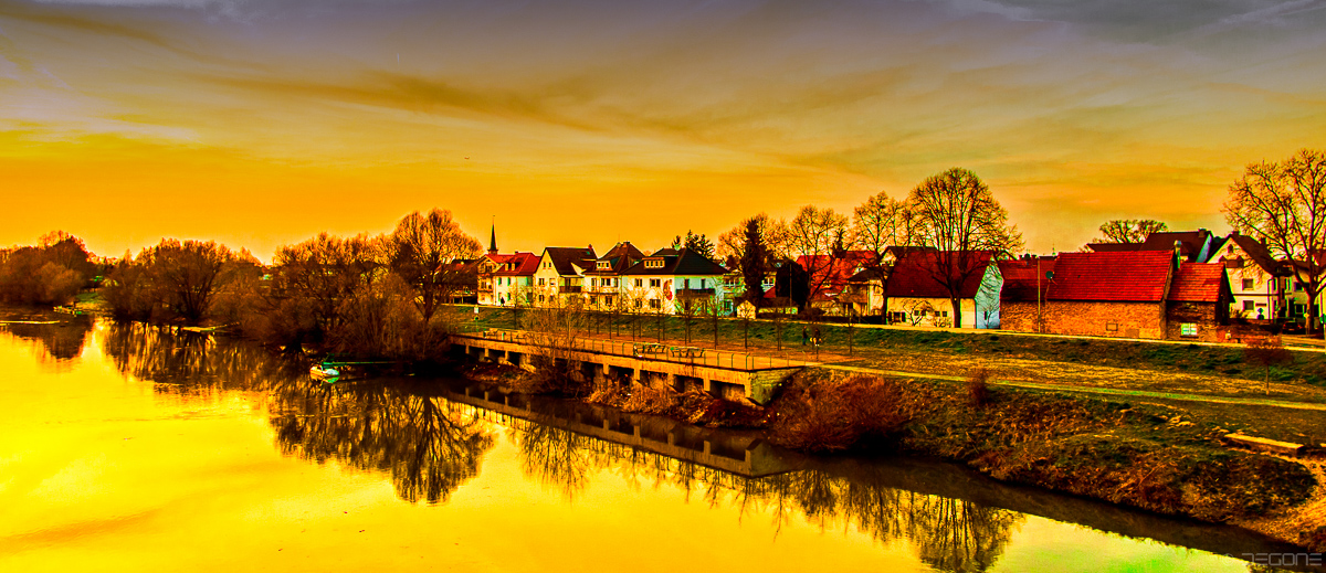 Sonnenuntergang in Erfelden