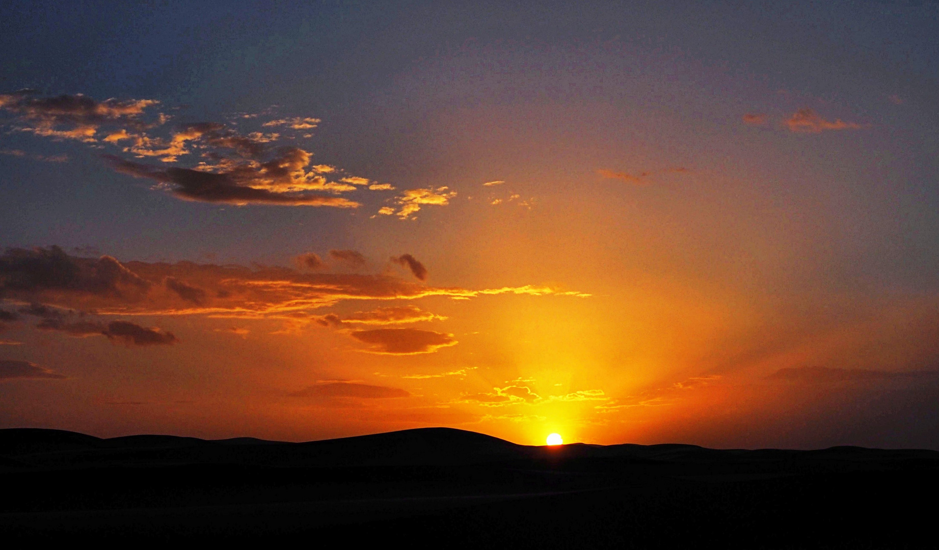 Sonnenuntergang in Erg Chebbi