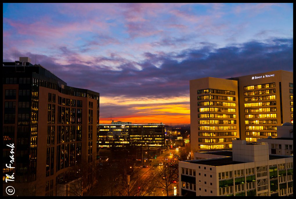 Sonnenuntergang in Eschborn bei Frankfurt